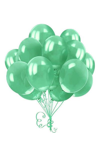 Kazanabil Green Colored Metallic Decoration and Party Balloons 20pcs
