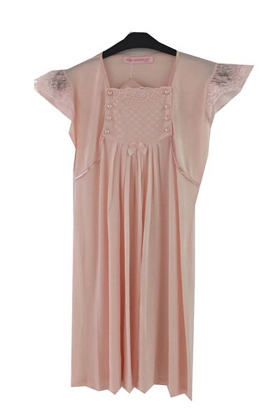Marilyn Pijama Pregnant Pink Maternity Nightgown 7436