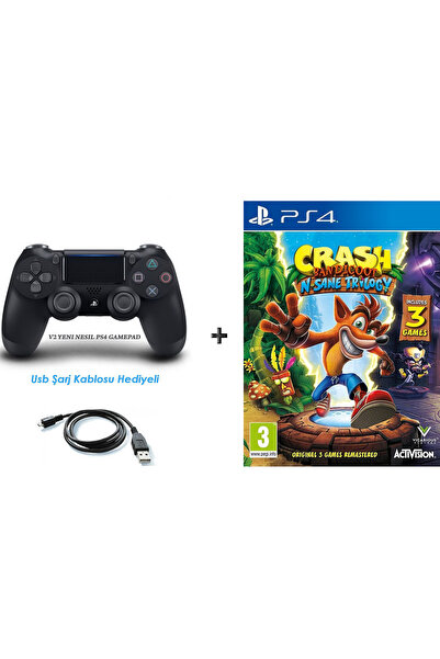 Sony Crash Bandicoot PS4 OYUN+PS4 V2 NESIL DUALSHOCK KOL