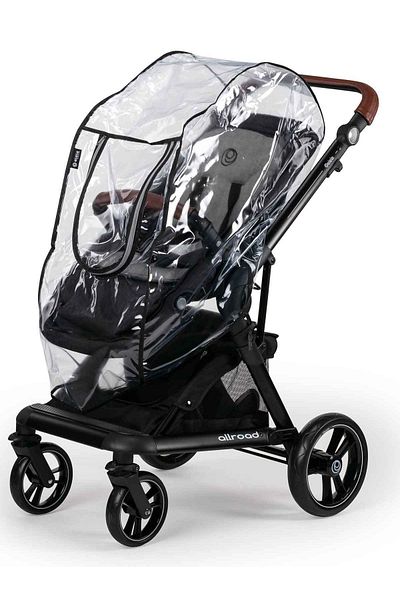 Elele Zippered Luxury Baby Stroller Rain Cover Black /