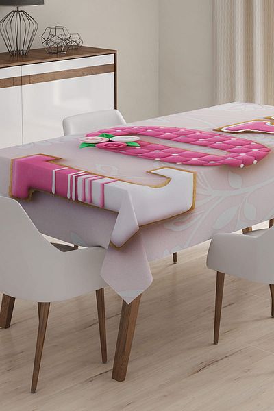 Realhomes Față de masă imprimată digital 3D cu design personalizat - 140 x 180 cm