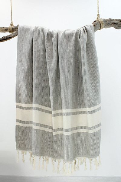 Bedinn Peshtemal Fish Back Ριγέ Γκρι Pst250