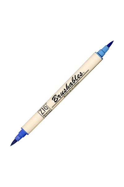 Zig Brushables 2 Color Tone Brush Tip Marker Pen 030 Pure Blue