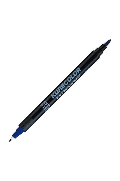 Zig Zıg Kurecolor Cartoonist Fine & Brush Marker Cnkc2200 Double Ended Manga and Graphic Marker No:320 Navy