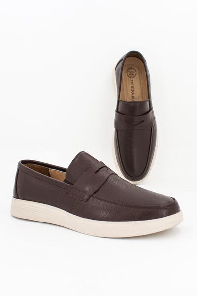 Deripabuc Genuine Leather Brown Men's Leather Casual Shoes MRD7-0710