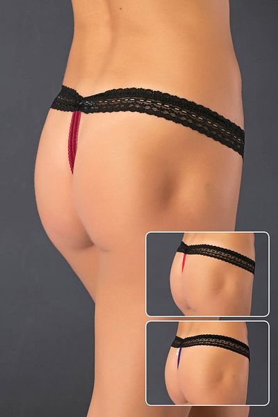 Siyah İnci Sortiment pentru damă, 3 piese, tanga din dantelă 11101.