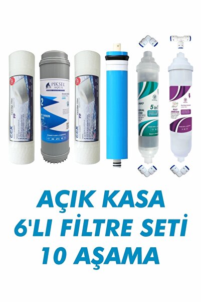 Alfa Dükkan Tüm Açık Kasa Su Arıtma Cihazları Ile Uyumlu 10 Aşamalı Filtre Seti