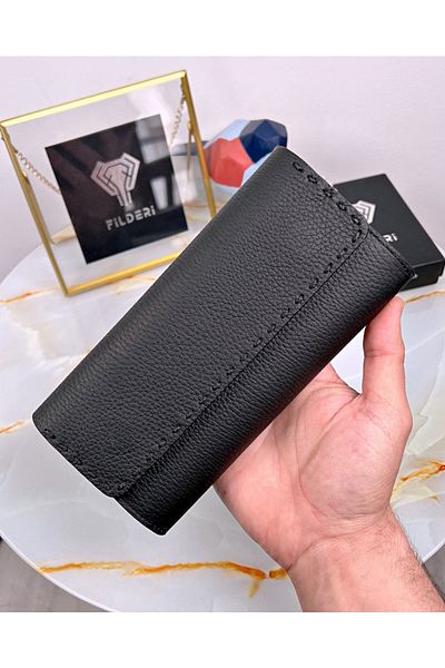 Fil Deri Портфейл с отделение за телефон Lux Saraciye, прошит