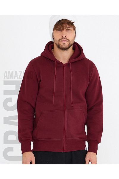 AMAZING CRASH Claret Red Unisex με κουκούλα με τρεις κλωστές Basic φούτερ