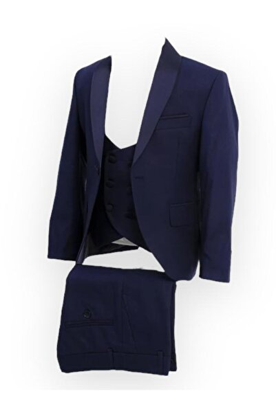 Doctor Boy's 3-Piece Satin Collar Single Button Tuxedo Suit