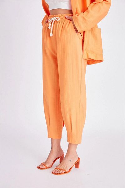 Lady Pixie Women's Pleated Leg - Elastic Waist Trousers