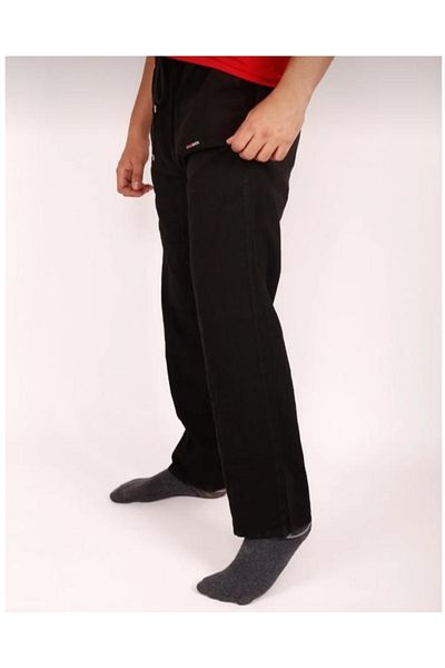 FATELLA Men's Dad Solid Color Elastic Waist Raw Linen Comfortable Pattern Trousers