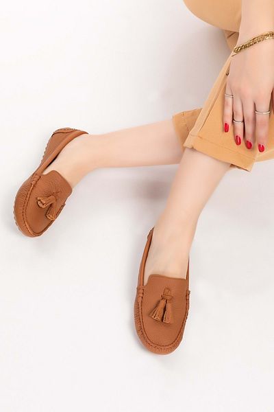 Gondol Piele naturală piele intoarsa flexibil usor confortabil Mocasnic Gel.2001 - Maro - 38