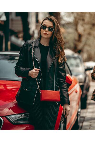 Fil Deri Сумка з натуральної шкіри для жінок з ланцюжком 2050