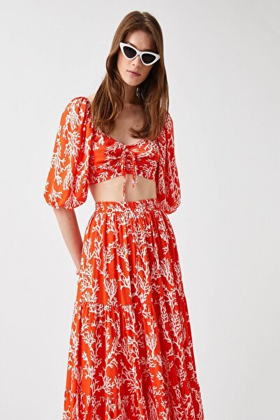 Koton Női korallmintás blúz 1YAK62302UW