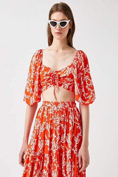 Koton Női korallmintás blúz 1YAK62302UW