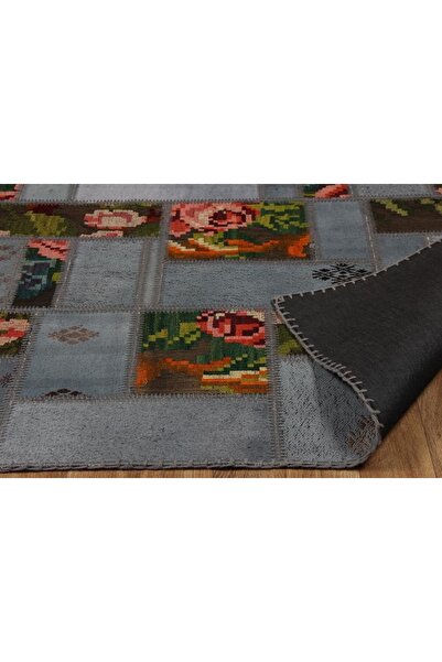 Eko Halı Geleneksel Kendir Patchwork Kilim