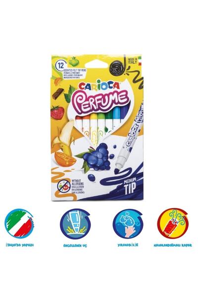 CARIOCA Keçeli Boya Kalemı Kokulu - 12 Parça