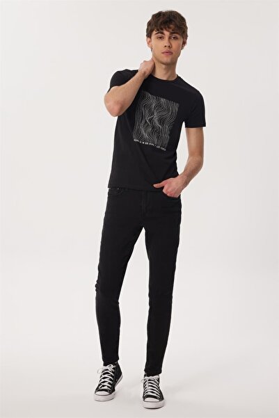 Lee Cooper Charles ανδρικό μπλουζάκι με μαύρο λαιμόκοψη