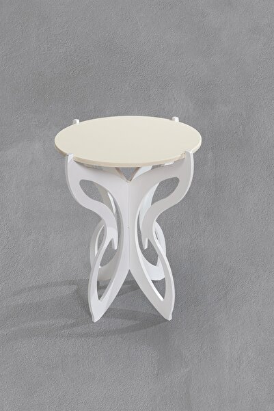 Veys Sehpa Fiskos Kelebek – Zigon Sehpa-yan Sehpa-krem