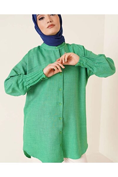 YILMAZBARMAZ Γυναικείο λινό πουκάμισο με ραβδώσεις