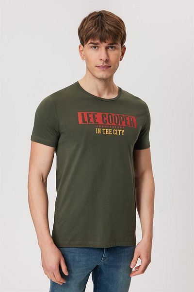 Lee Cooper Lcm 242052   Lee Cooper Real Men's O Neck T-Shirt 232 Khaki