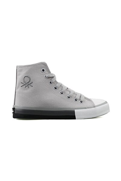 Benetton ® حذاء رياضي نسائي أصلي للموسم الجديد Bn30189 رمادي