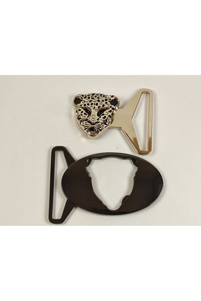 Kariyer Astar 5 Cm Tiger Shaped Black Belt Buckle 1 Piece