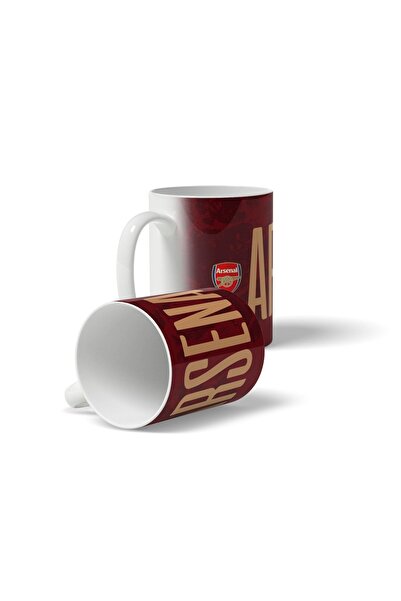 offside كوب مطبوع عليه فريق أرسنال كلاريت باللون الأحمر