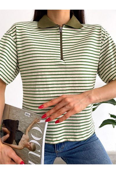Noa Noa Tricou de damă cu guler cu fermoar