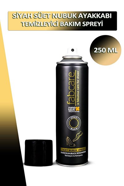 Dopar Bağcık Fabcare Siyah Süet Ve Nubuk Ayakkabı Temizleyici Bakım Sprey Boyası 250 ml Set