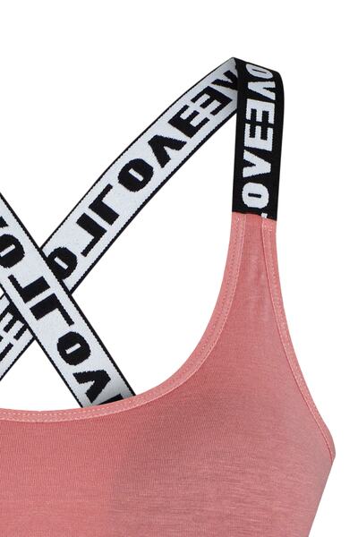 HNX Αθλητικό σουτιέν Mink Love Elastic Cross Strap