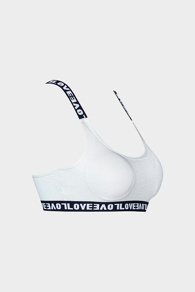 HNX Αθλητικό σουτιέν White Love Elastic Cross Strap