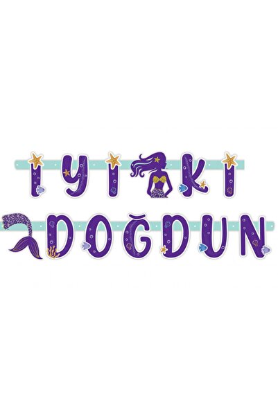 kidspartim Sirena Sjajni Srećan Rođendan Uzara Tekst Banner