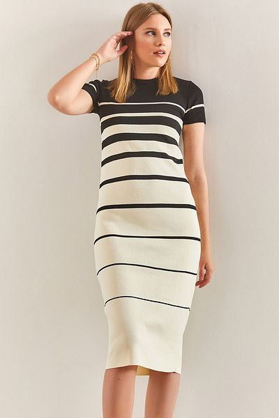 Bianco Lucci Women's Striped Knitwear Dress
