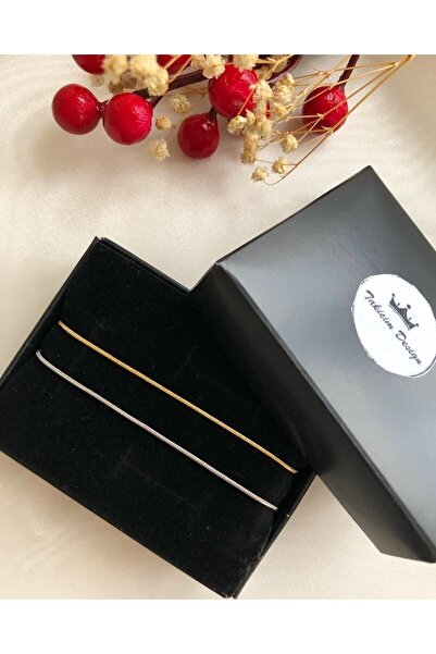 Takıcım Unisex Ince Slim Zincir Çift Bileklik