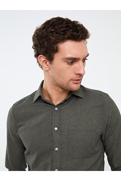 LC Waikiki Regular Fit Long Sleeve Patterned Dobby Men's Shirt