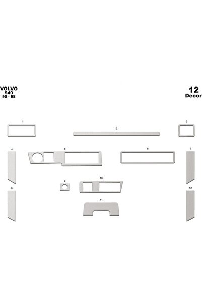 meriç cockpit design ميريتش ®   فولفو 940 توربيدو أمامي مطلي بالألمنيوم 12 قط...