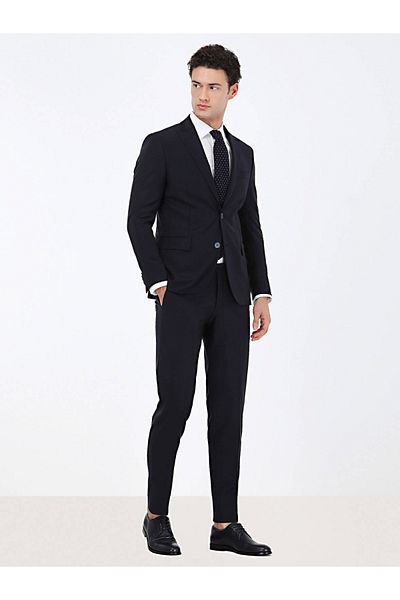 Kip Butterfly Collar Double Slit Woolen 6 Drop Suit