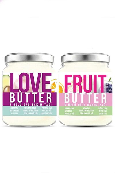 LOVE BUTTER Hair Care Oil 190ml & Fruit Butter Skin Care Oil 190ml Hair & Skin Care Set