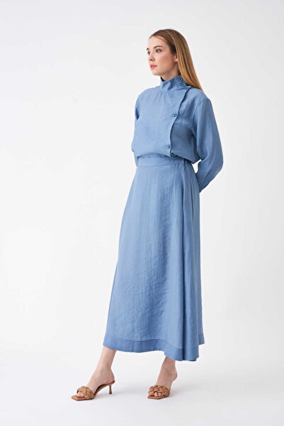 Mevra Molded Modal Skirt Indigo