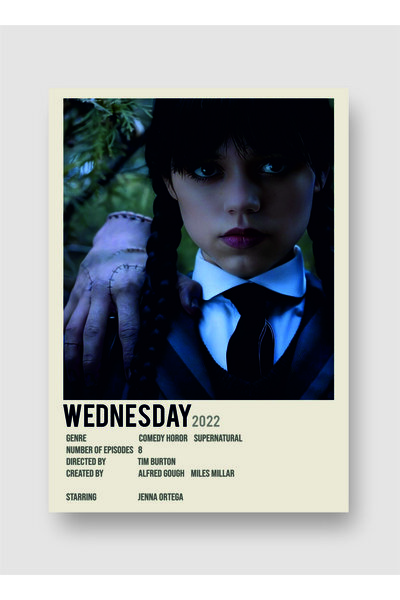 fırsatlar diyarı Wednesday Dizi Info Card Bilgi Kartı Duvar Posteri