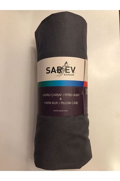 Sarev Single 100x200 Cm Anthracite Fitted Elastic Sheet