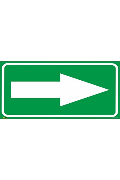 vizyon trafik Sağ- Sol Ok Levhası Levha (FOTOLÜMENLİ) 10x30 Dekota 3 Mm