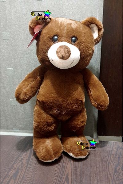 YıldızDükkan Plush Bear Toy Teddy Bear Brown Big Bear 40 cm Best Gift Sleeping Companion