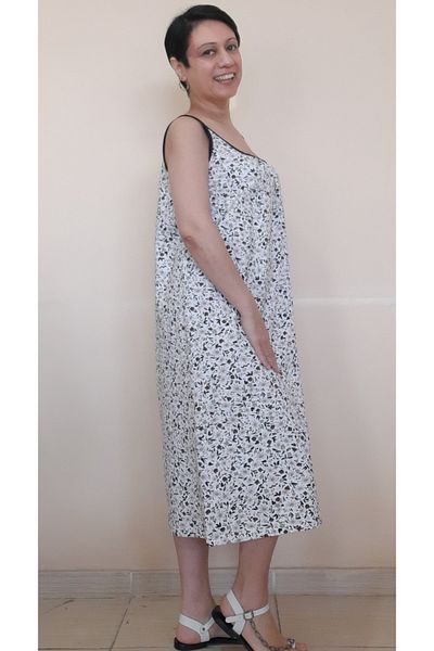 Mertcan Butik Φόρεμα με λουλουδάτο σχέδιο με συσπειρωμένο μπροστινό και πίσω μέρος από βαμβακερό βισκόζη