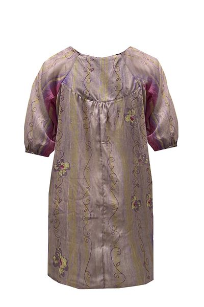 Marever Fashion Patterned Large Size Chiffon Tunic