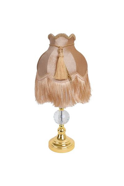Dekovien Vintage Bedroom with Velvet Colored Crystal Legs - Cord Decoration, Lampshade Ab0865