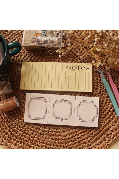 TRENDİN YOLU دفتر ملاحظات Postit ذو الطراز العتيق، عدد 2، مع دفتر يوميات مزخرف