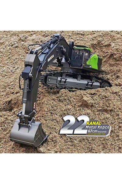 Huina 1/14 Yüksek Kalite (2022) 22 Kanal Rc Model Metal Kepçeli Kazıcı Ekskav...